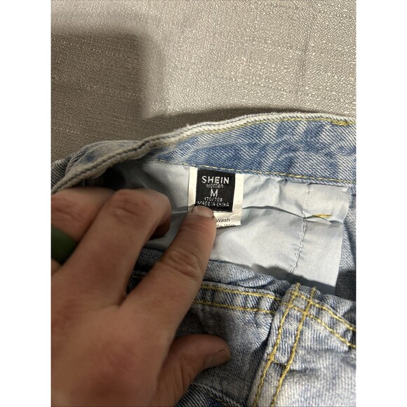 Lot Of 6 Jean Shorts Women Denim Waist spring break chic booty distressed - Picture 12 of 16